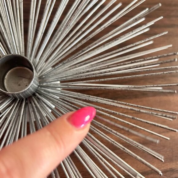 Vintage 50s 60s Mid-Century Modern Spiky Starburst Candleholder - Picture 5 of 10